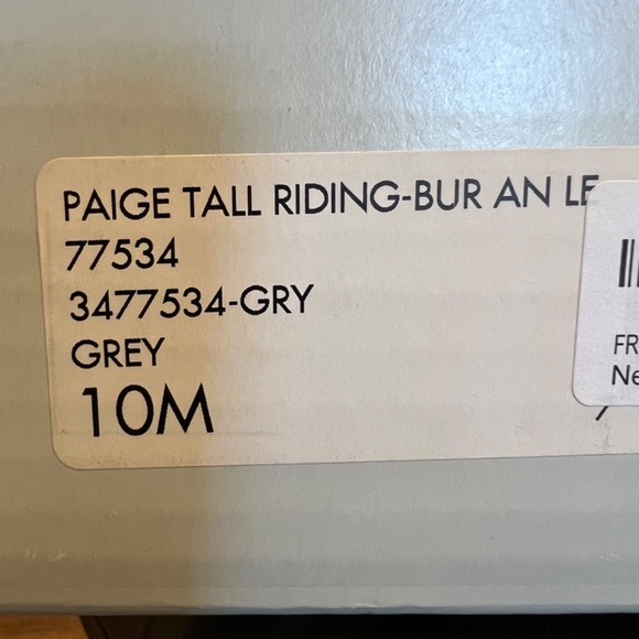 Frye Paige Tall Riding Boot Grey Size 10M - Picture 2 of 6
